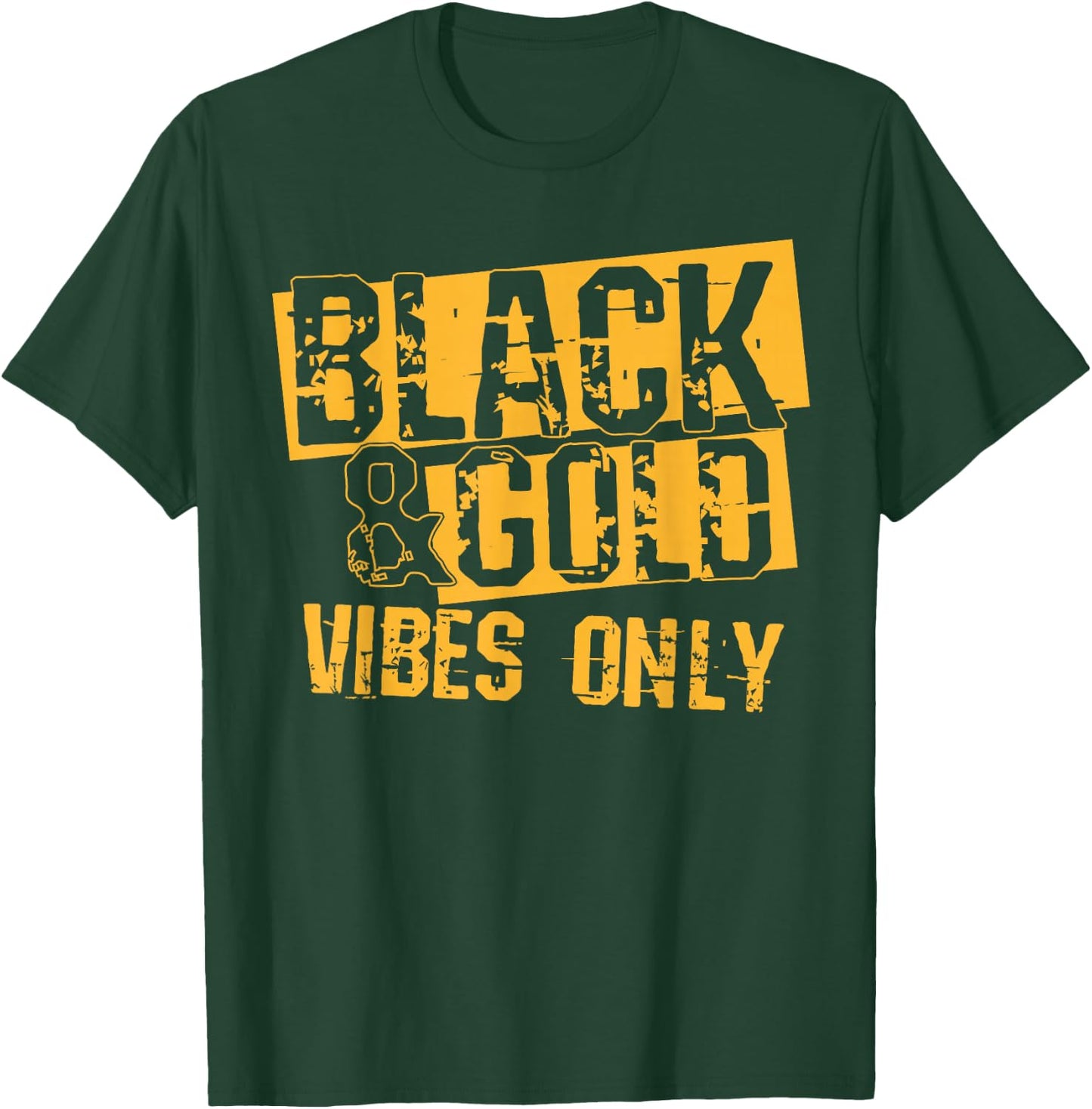 Black Gold Game Day Group Shirt for High School Football T-Shirt - T-Shirt | Forest