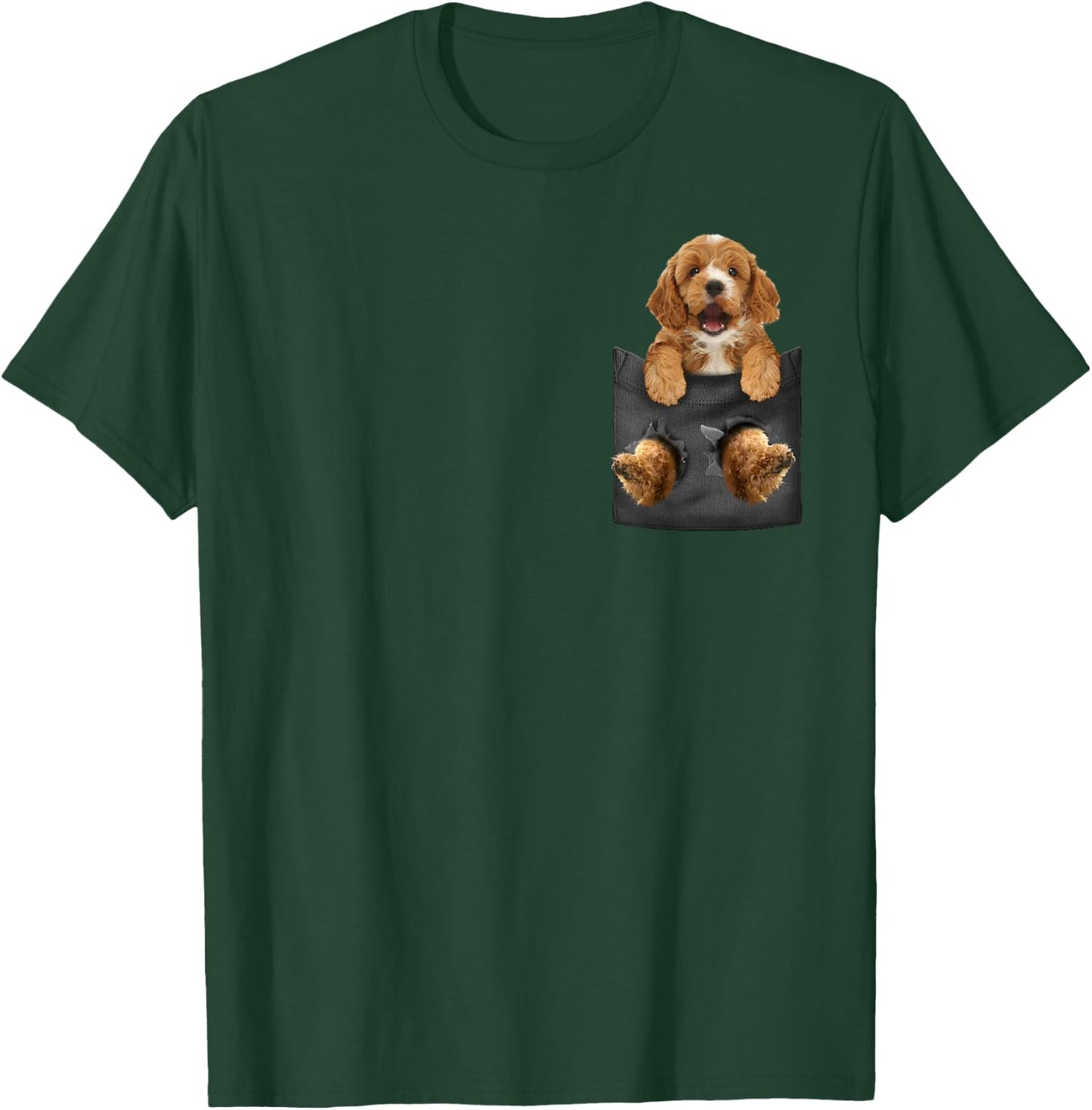 Cockapoo in Pocket Dog Girls Shirt T-Shirt - T-Shirt | Forest