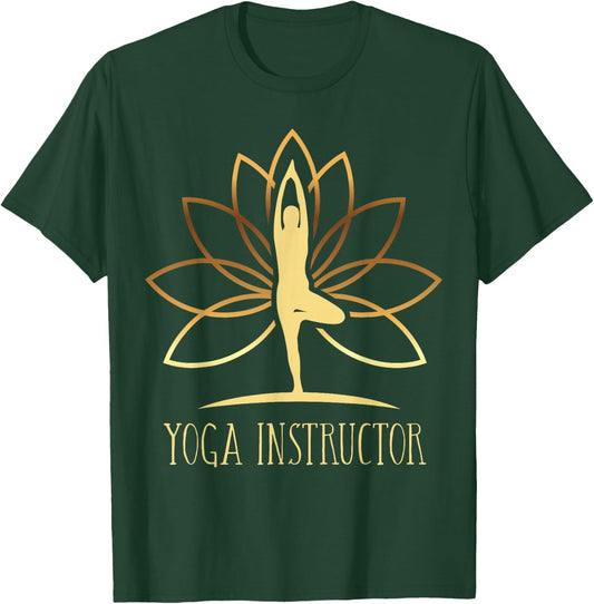 Yoga Instructor Trainer Teacher Namaste Zen Mindfulness Yoga T-Shirt - T-Shirt | Forest