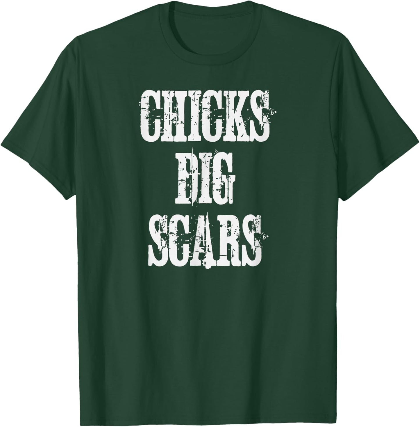 Chicks Dig Scars Congenital Heart Defect Heart Warrior T-Shirt - T-Shirt | Forest