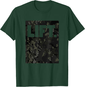 Camo black Multi Gym for Weightlifters & bodybuilder T-Shirt - T-Shirt | Forest