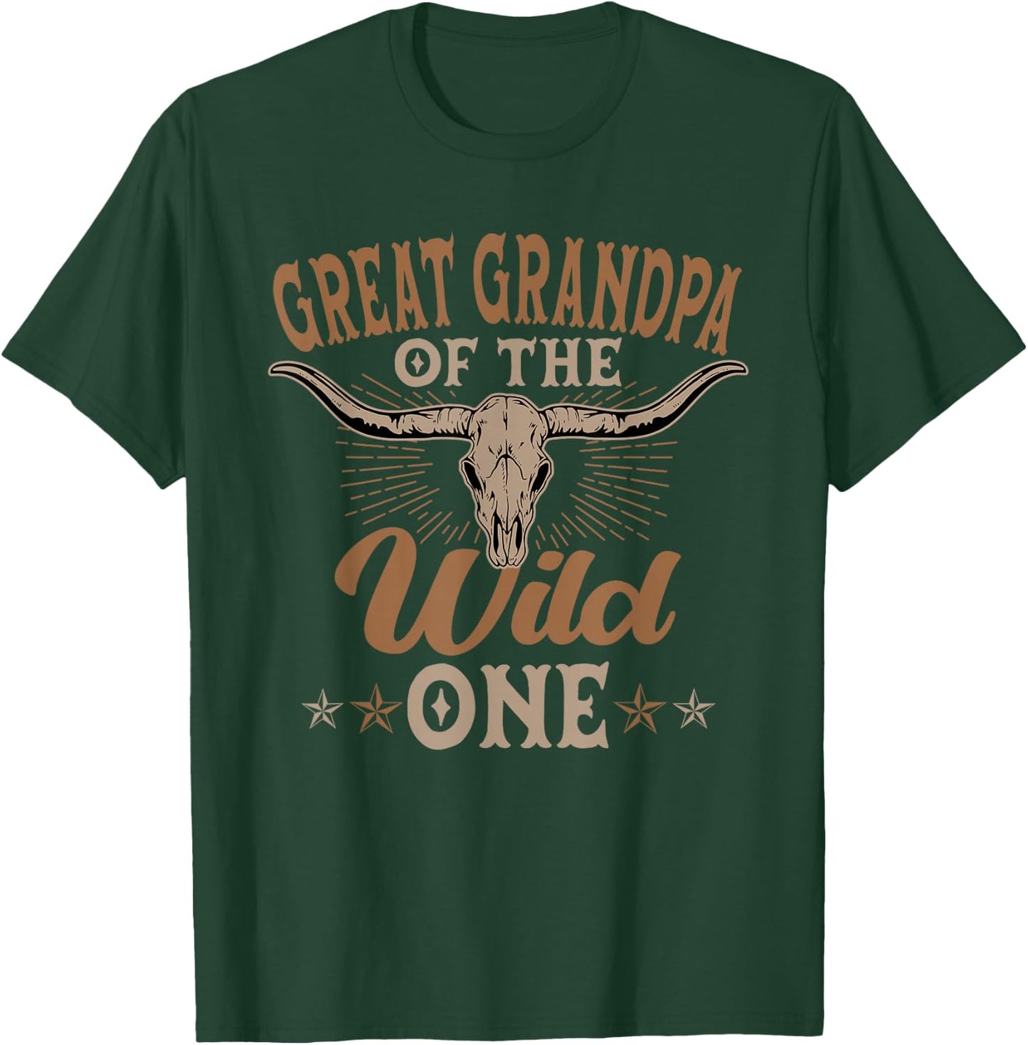 Great Grandpa of The Wild One Cowboy Western Rodeo Party T-Shirt - T-Shirt | Forest