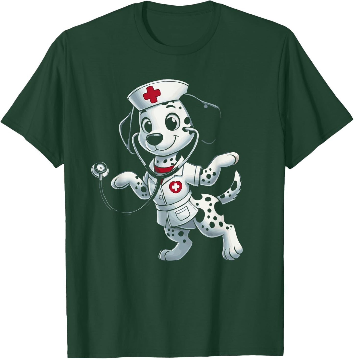 Dalmatian Nurse Dalmatians Dally Dog Dal T-Shirt - T-Shirt | Forest