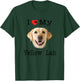 I Heart Love My Yellow Lab Portrait of Labrador Face T-Shirt - T-Shirt | Forest