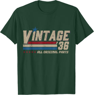 Vintage 1936 All Original Parts Birthday Men T-Shirt - T-Shirt | Forest