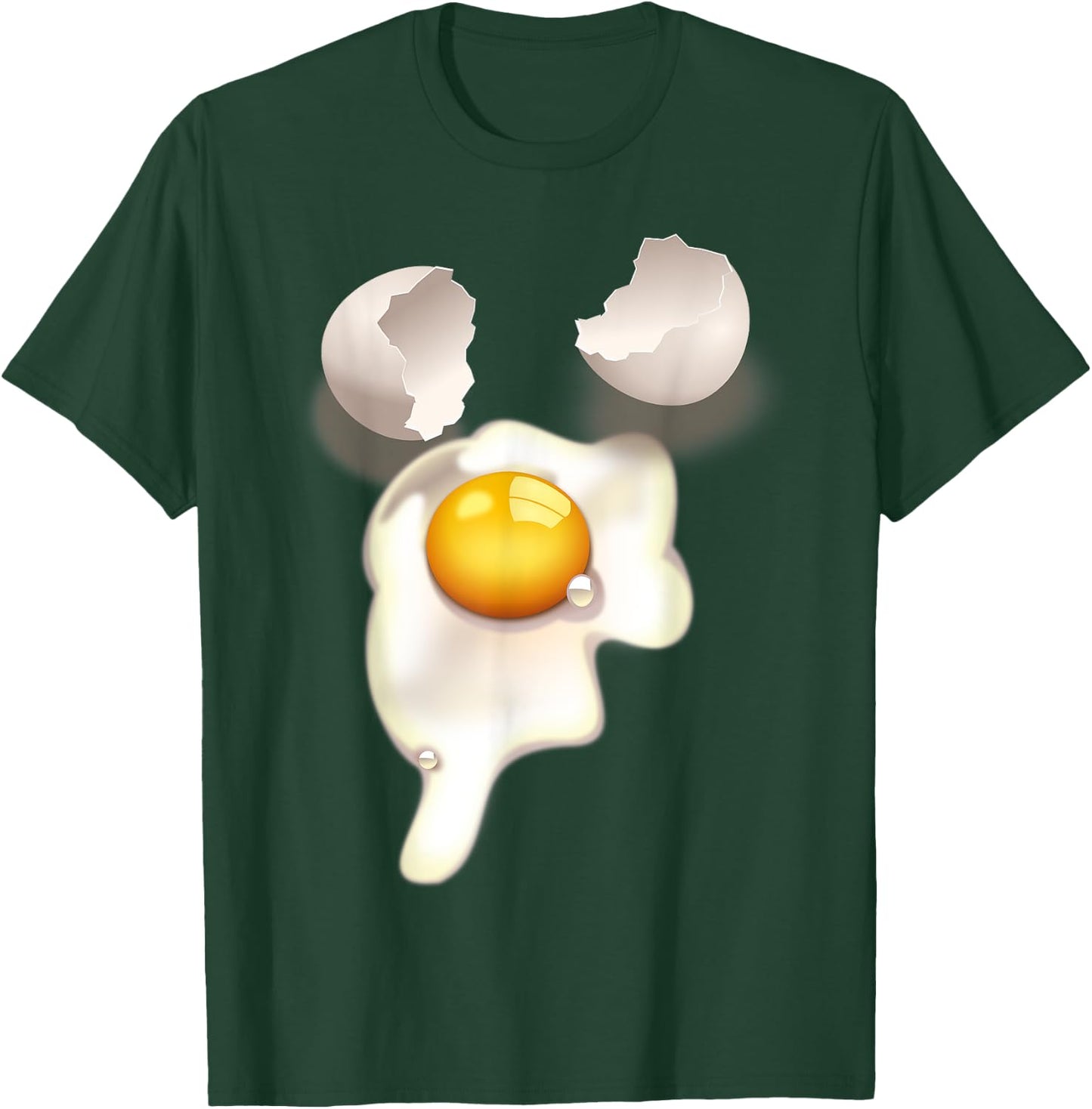 Graphic No Words Cracked Fried Egg T-Shirt - T-Shirt | Forest