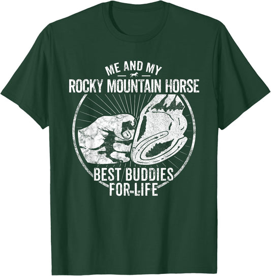 Rocky Mountain Horse Owner Rider Equestrian Horseman Gift T-Shirt - T-Shirt | Forest