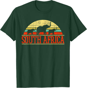 South Africa Elephant Gift Retro Vintage T-Shirt - T-Shirt | Forest