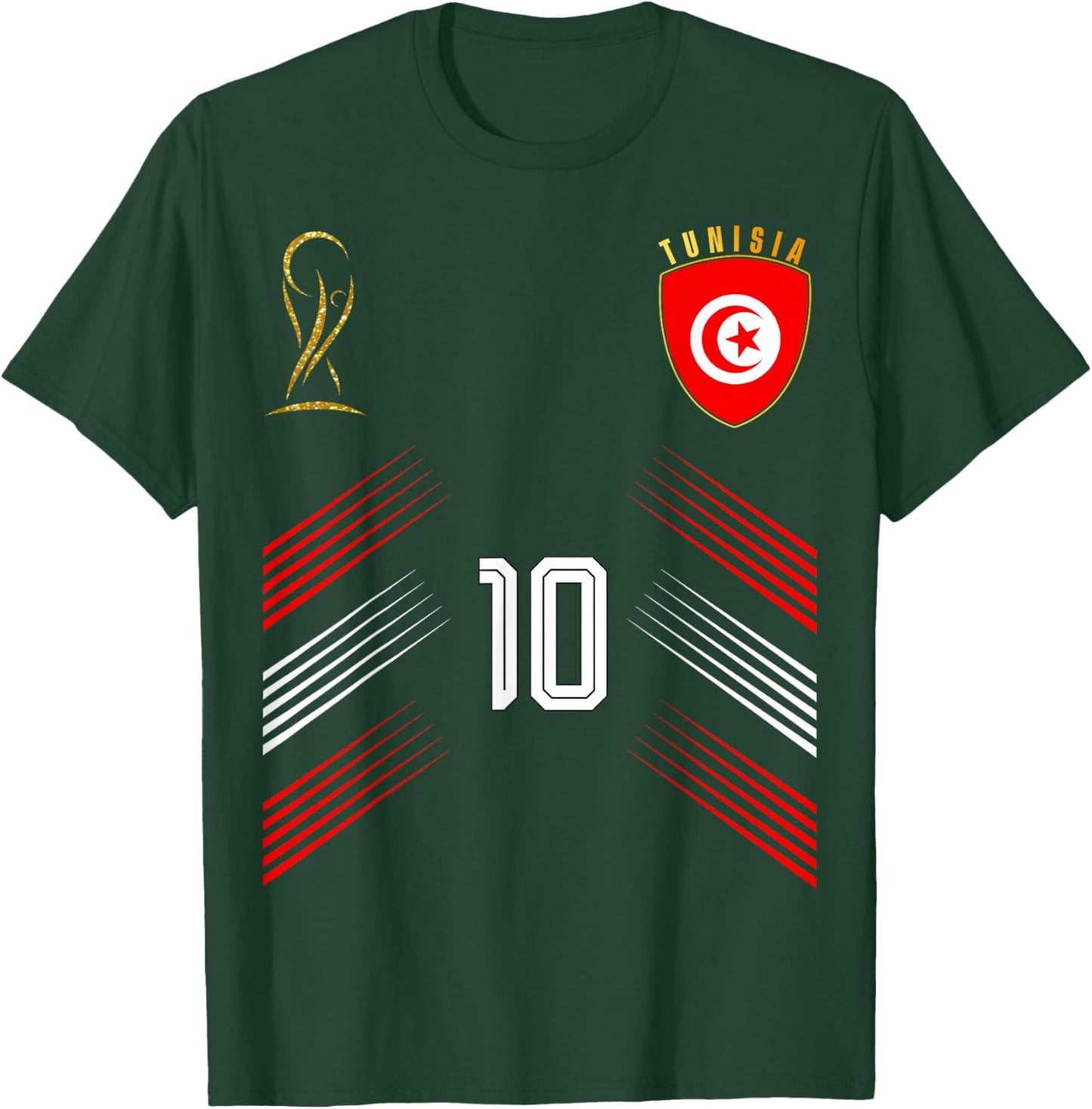 Tunisia Flag Tunisian Pride Lovers Retro T-Shirt - T-Shirt | Forest