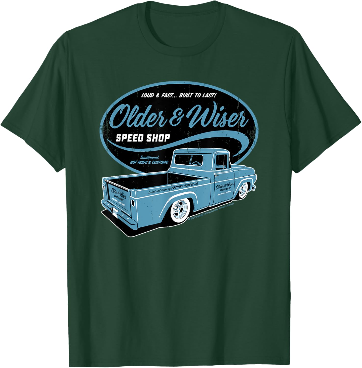 Older & Wiser Speed Shop OW008 T-Shirt - T-Shirt | Forest