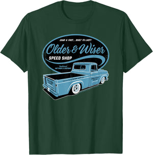 Older & Wiser Speed Shop OW008 T-Shirt - T-Shirt | Forest