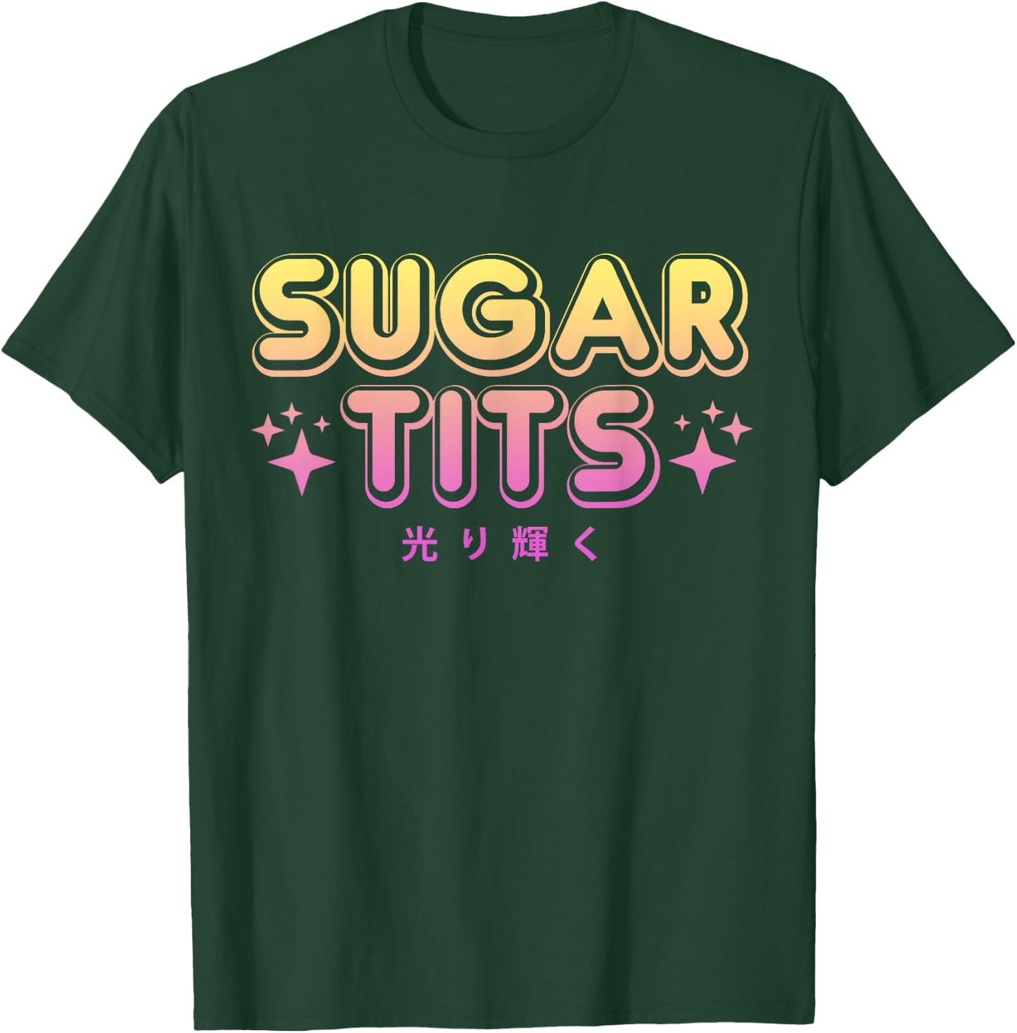 Pastel Goth Kawaii T Shirt - Sugar Tits Sarcastic Gift T-Shirt - T-Shirt | Forest