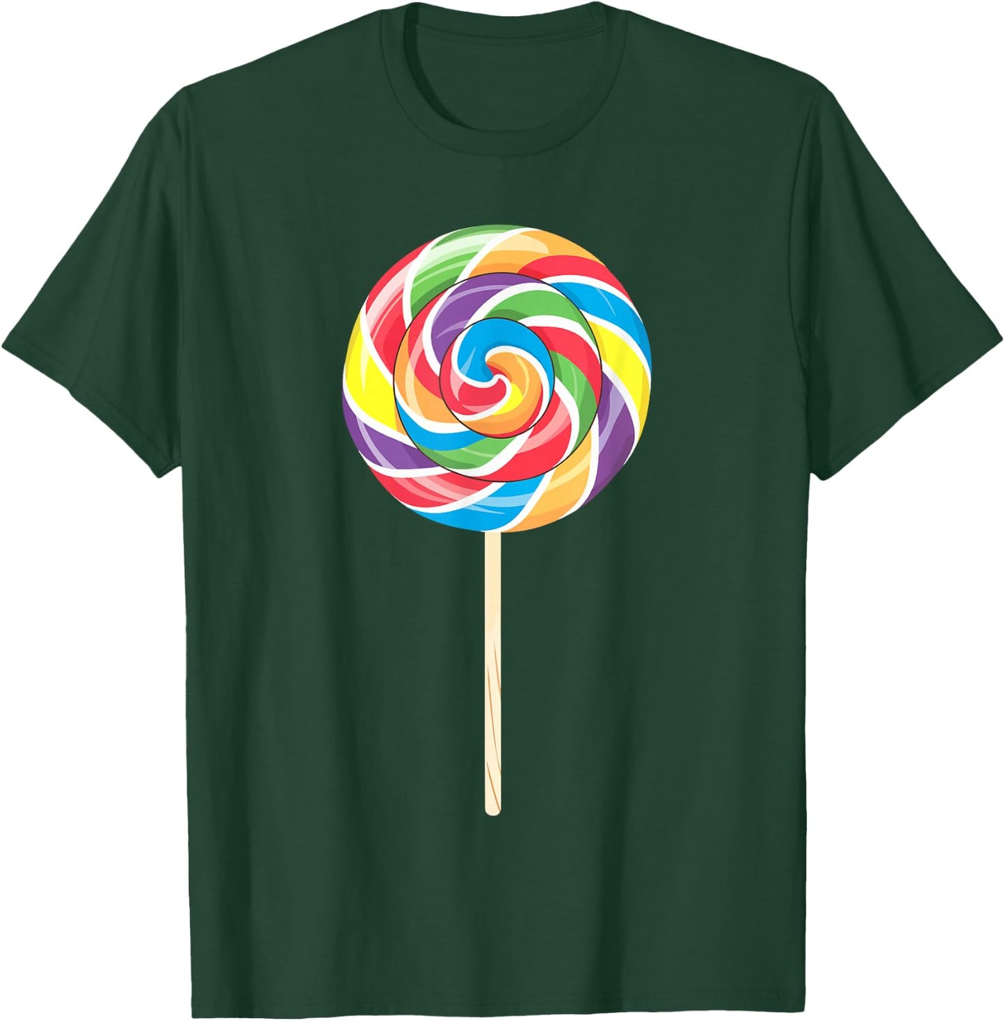 Lollipop Shirt Men Women Kids Rainbow Sucker Candy Costume T-Shirt - T-Shirt | Forest