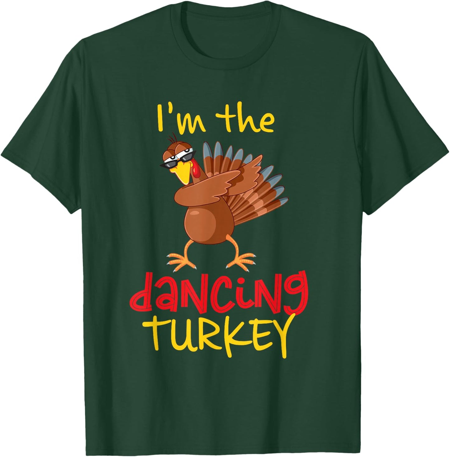 Dancing Turkey Matching Family Group Thanksgiving Party T-Shirt - T-Shirt | Forest