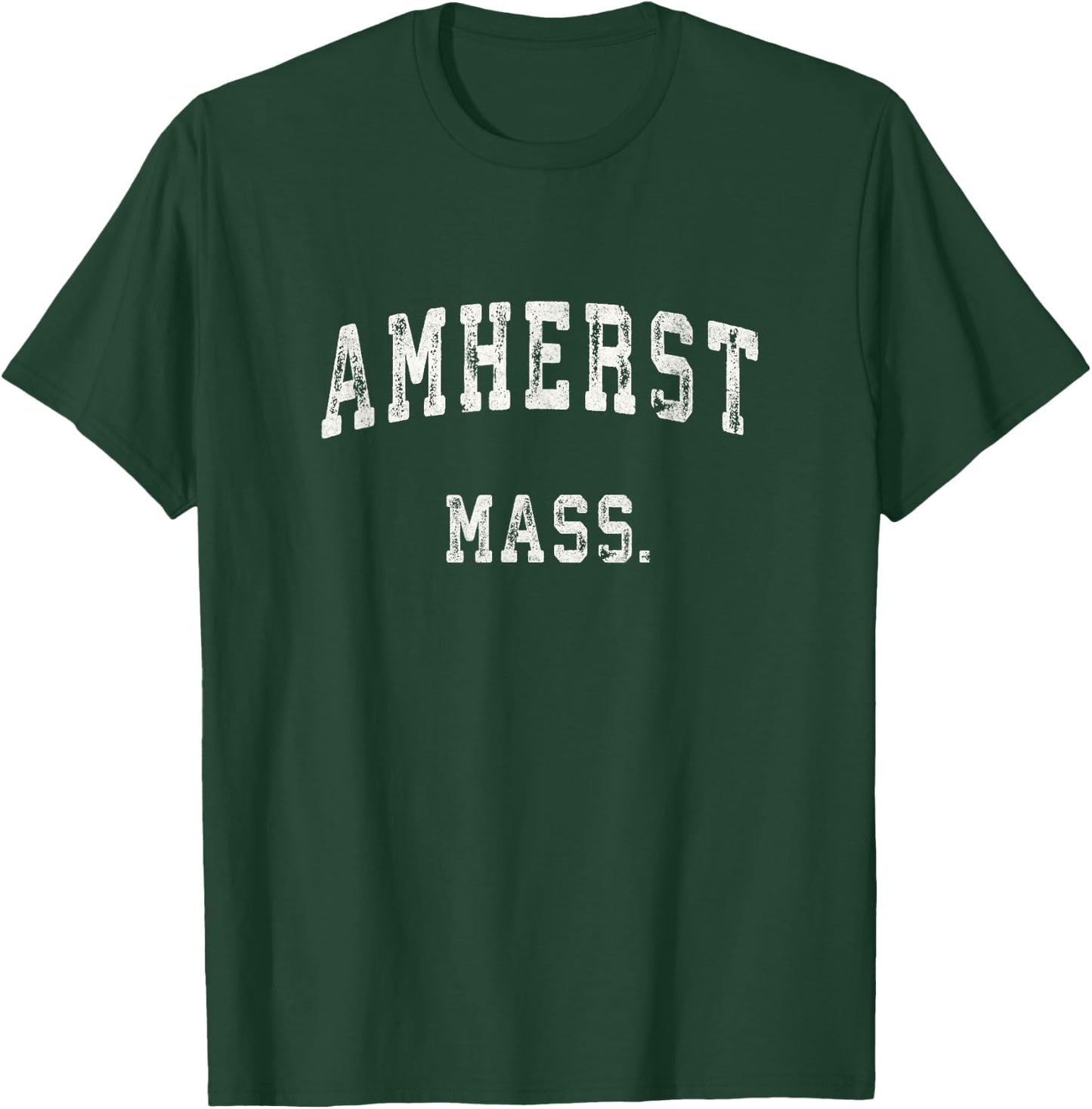 Amherst Massachusetts MA T Shirt Vintage Sports Design T-Shirt - T-Shirt | Forest