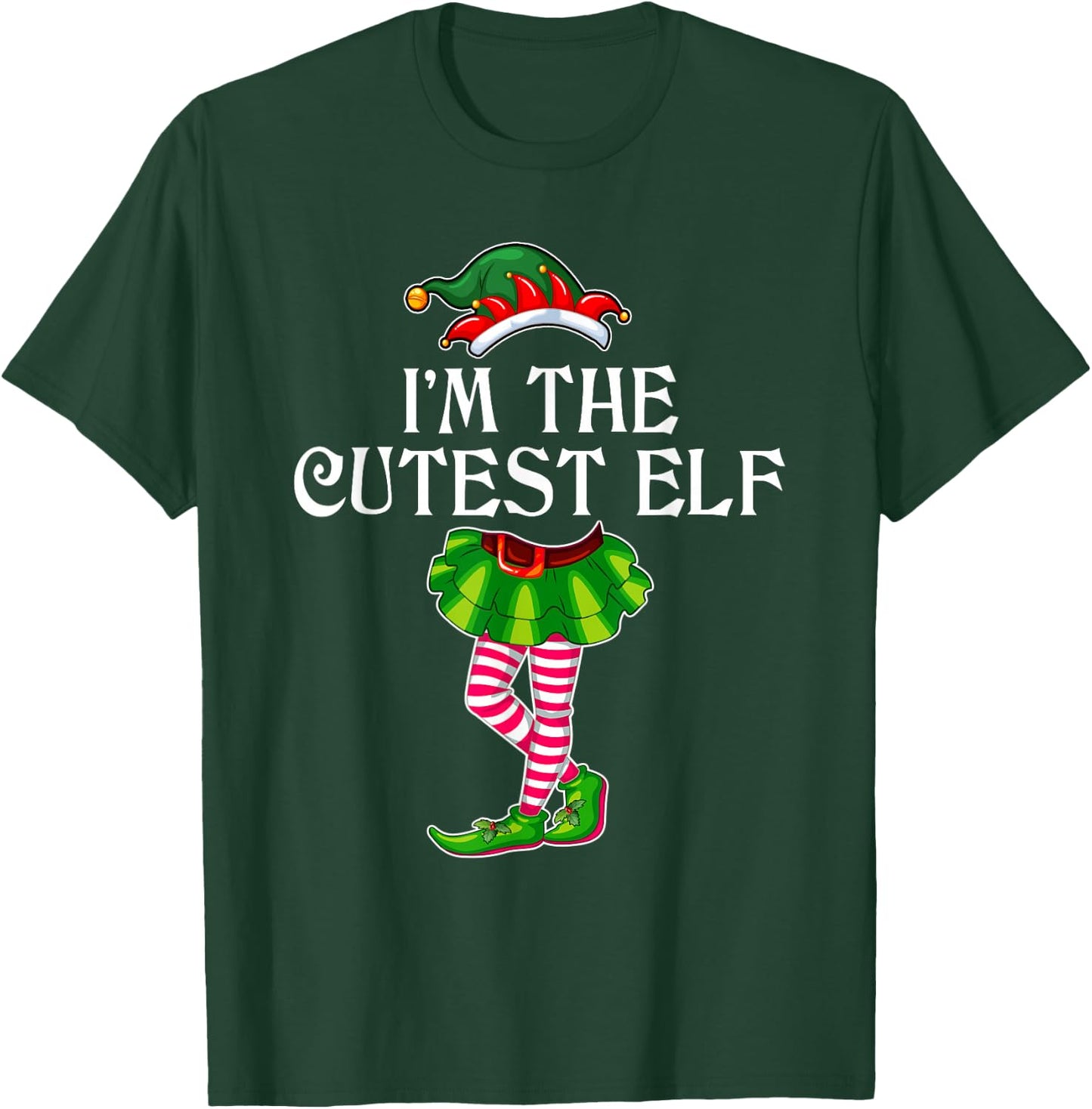 I'm the Cutest Elf Christmas Matching Family Group Funny T-Shirt - T-Shirt | Forest