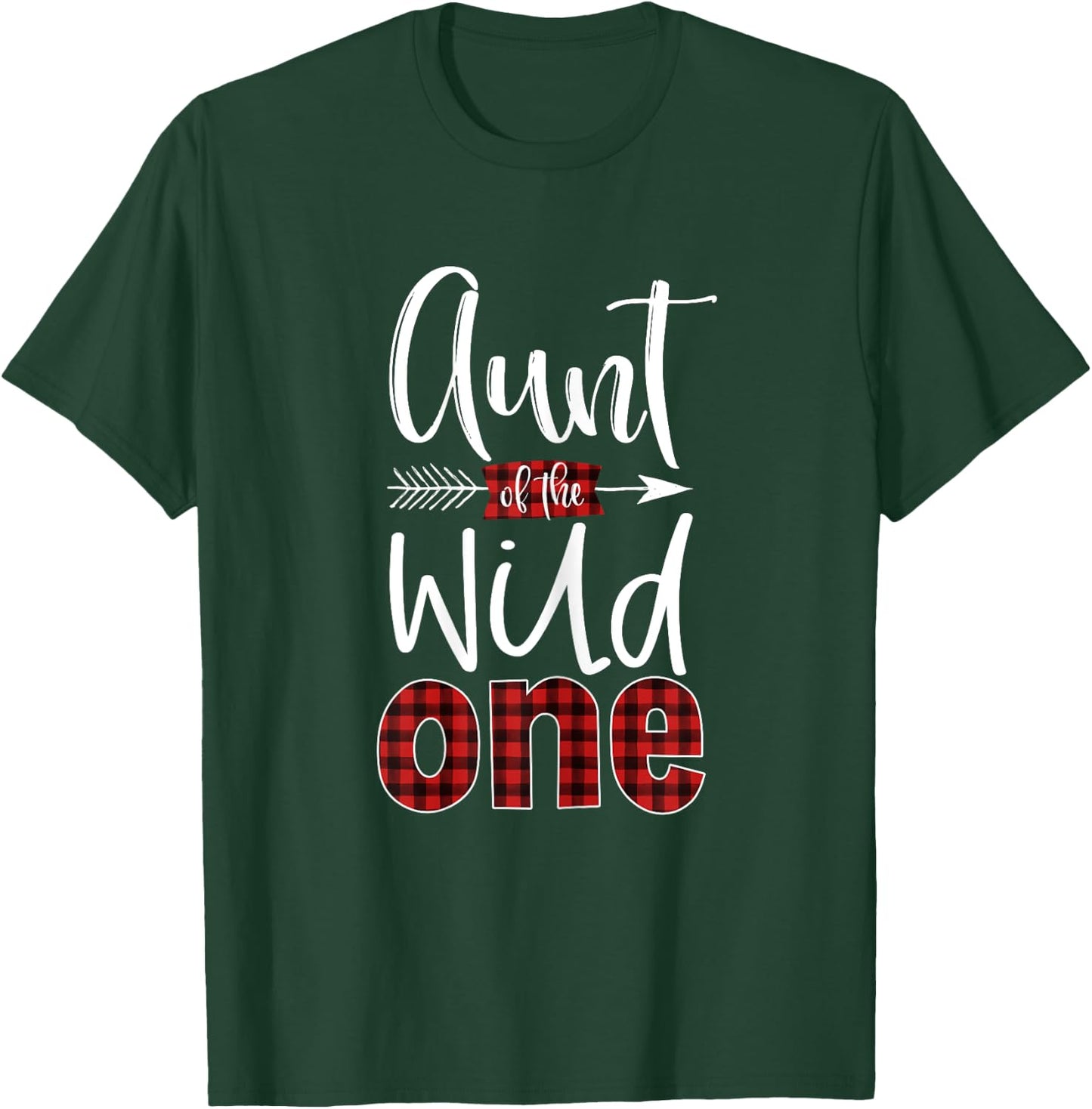 Aunt of the Wild One Shirt Plaid Lumberjack 1st Birthday T-Shirt - T-Shirt | Forest