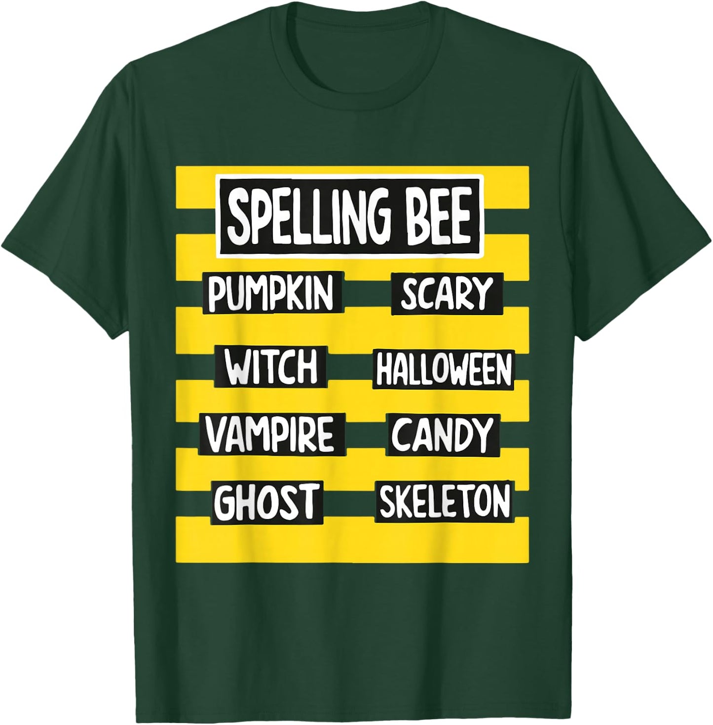 Funny Pun Halloween Costume for Teachers spelling bee T-Shirt - T-Shirt | Forest