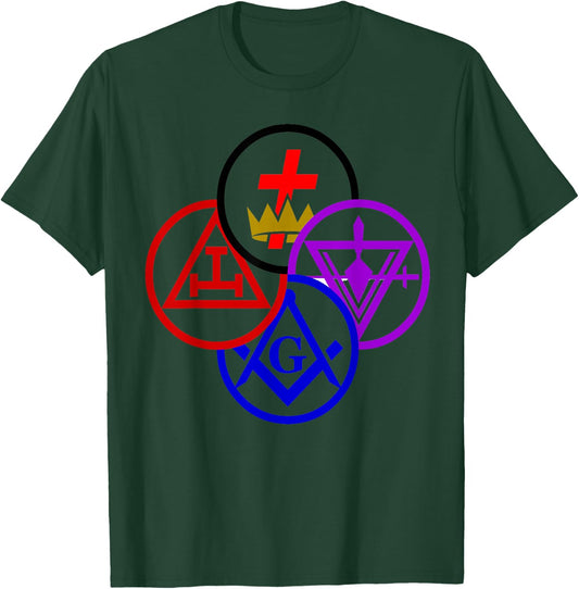 York Rite Masonic T Shirt T-Shirt - T-Shirt | Forest