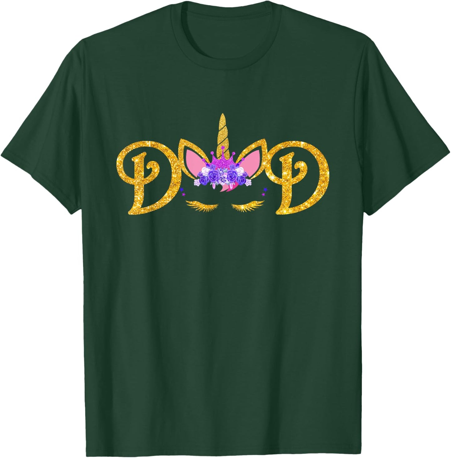 Unicorn Dad Dadacorn Shirt Daddy of the Unicorn Girl T-Shirt - T-Shirt | Forest