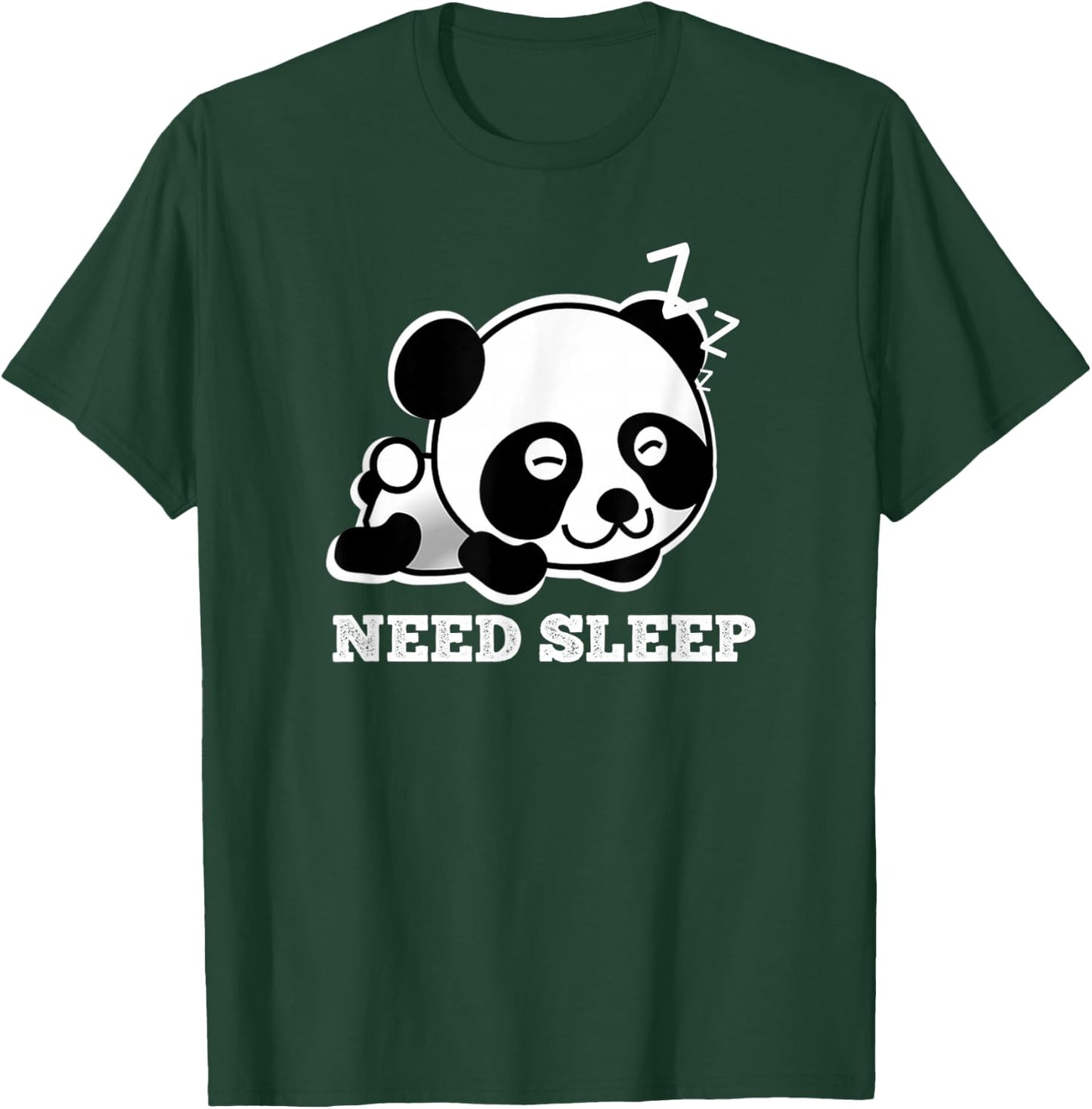 Panda Sleep Nightshirt Pyjamas Nightdress Loungwear T-Shirt - T-Shirt | Forest