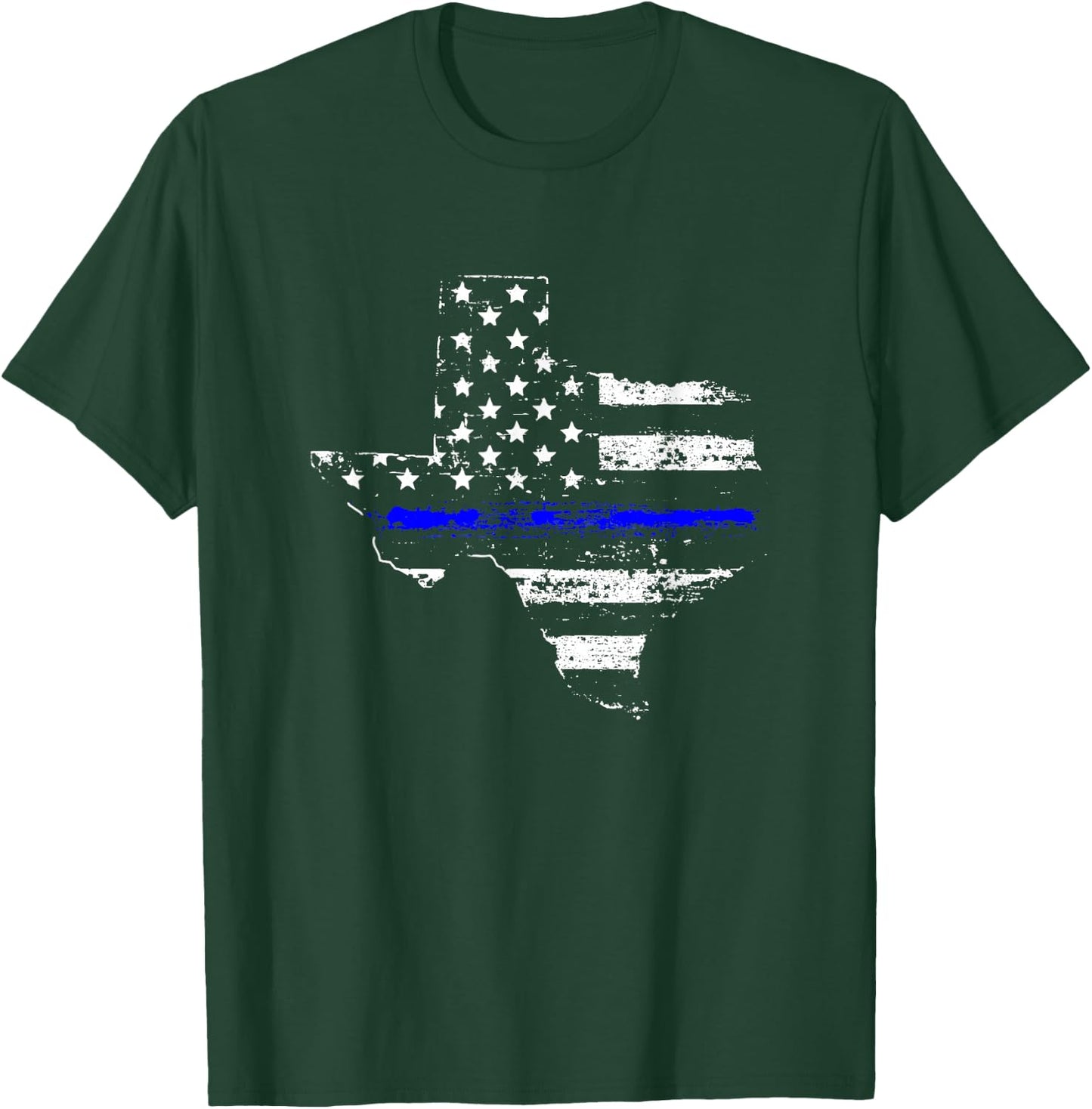 Texas Back the Blue Support Thin Blue Line T-Shirt - T-Shirt | Forest