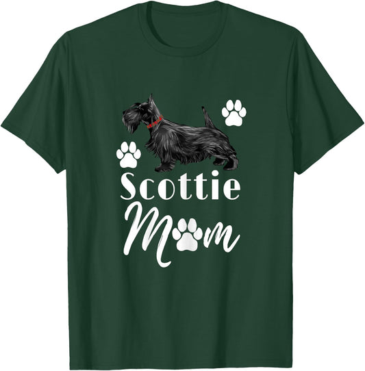 Scottish Terrier Scottie Dog Mom T-Shirt - T-Shirt | Forest