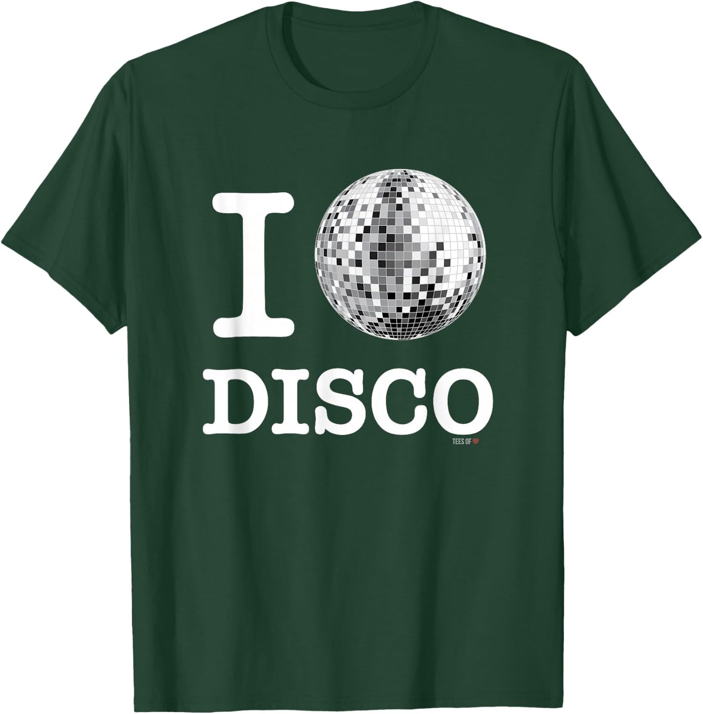 Official I Love Disco , White Mirror Ball Shirt T-Shirt - T-Shirt | Forest