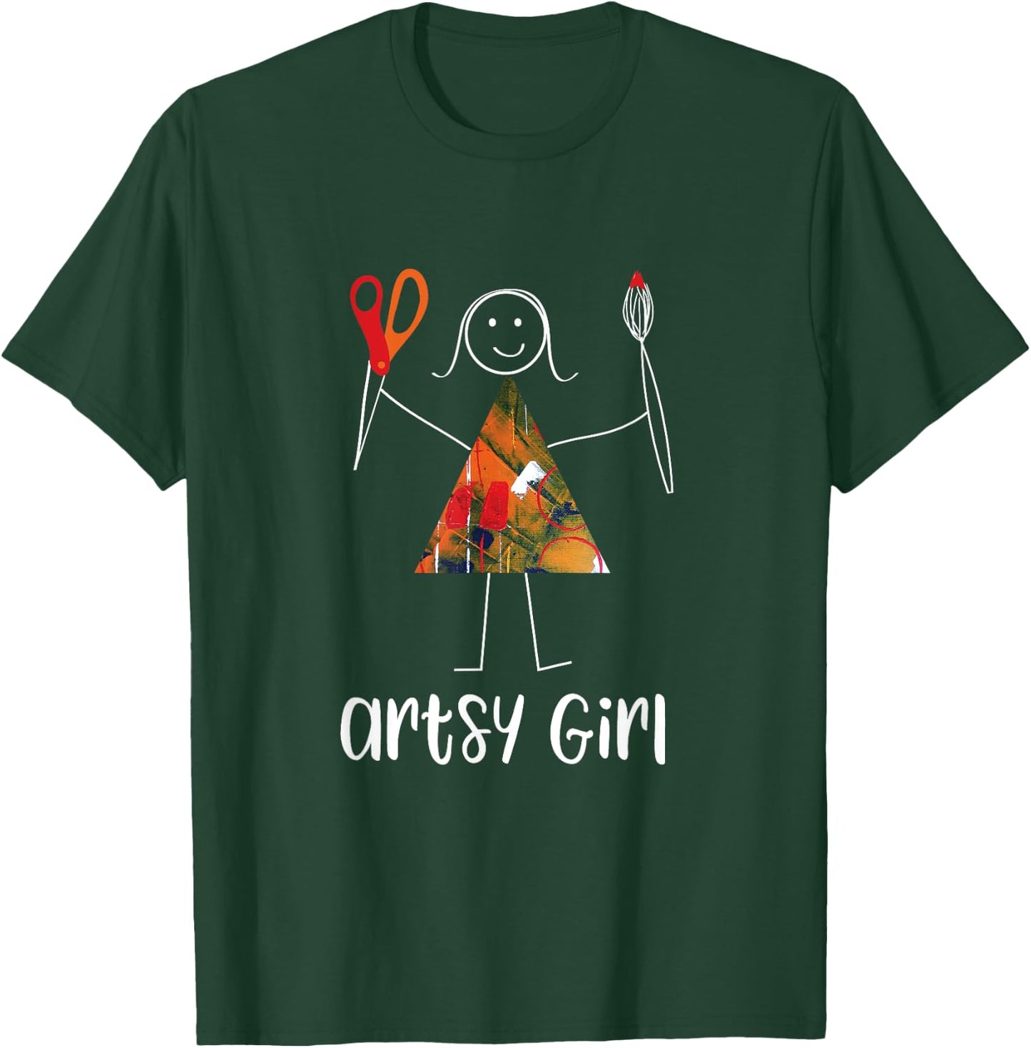 Funny Artsy Girl, Women Artists T-Shirt - T-Shirt | Forest