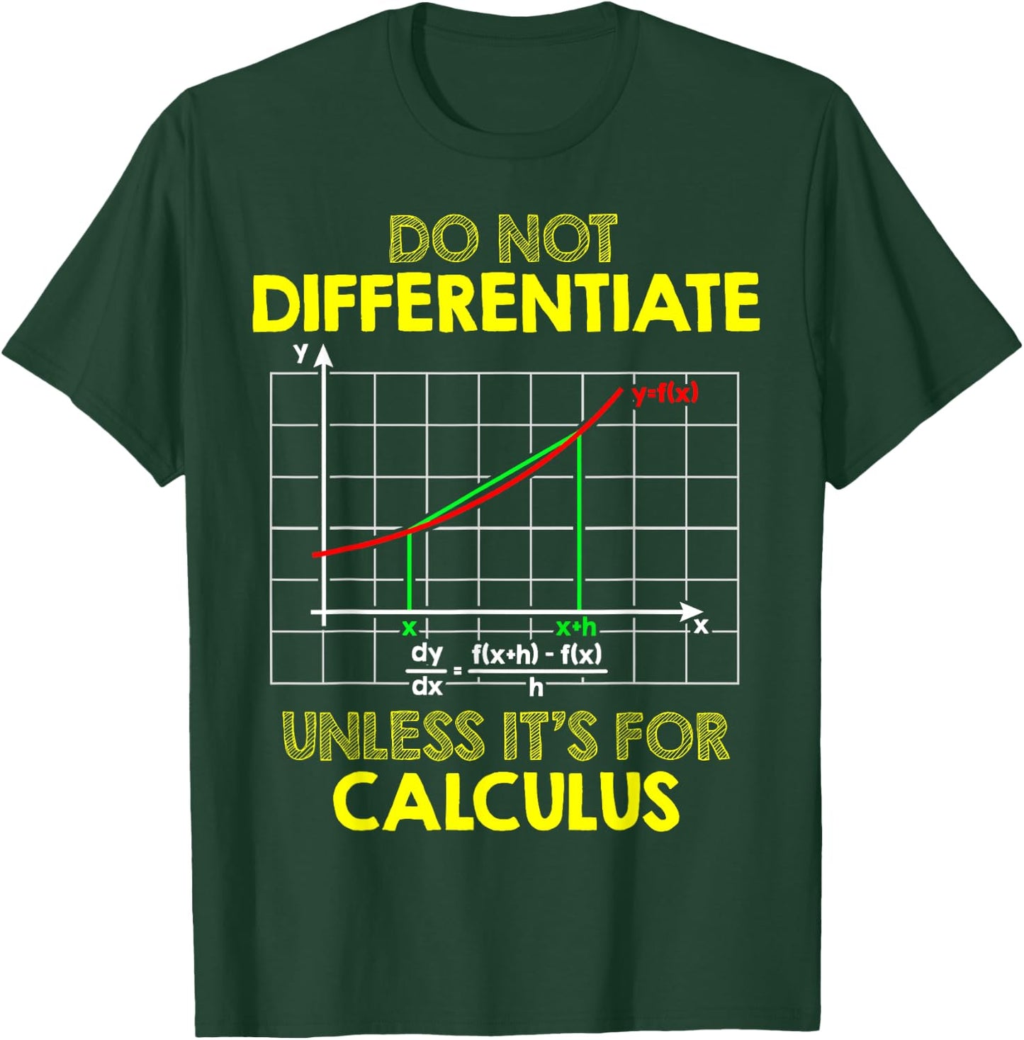 Do Not Differentiate Unless It's For Calculus Funny Math Pun T-Shirt - T-Shirt | Forest