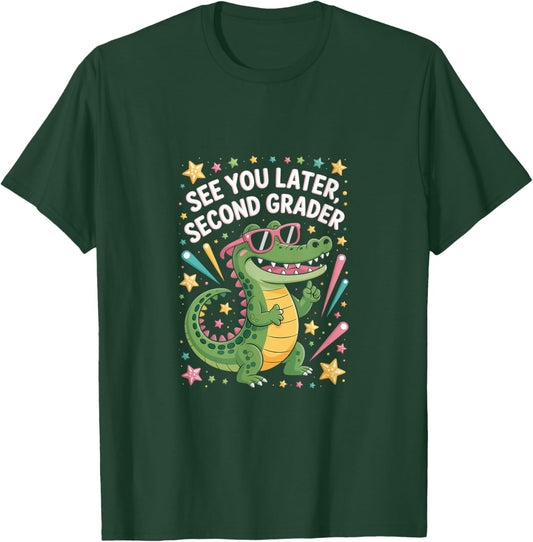 See You Later Second Grader, Animal Pun Summer T-Shirt - T-Shirt | Forest