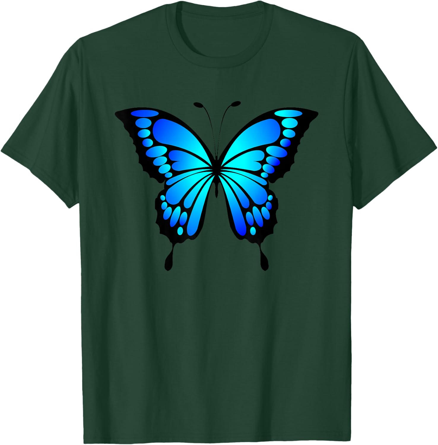 Cute Colorful Blue Butterfly Small T-Shirt - T-Shirt | Forest