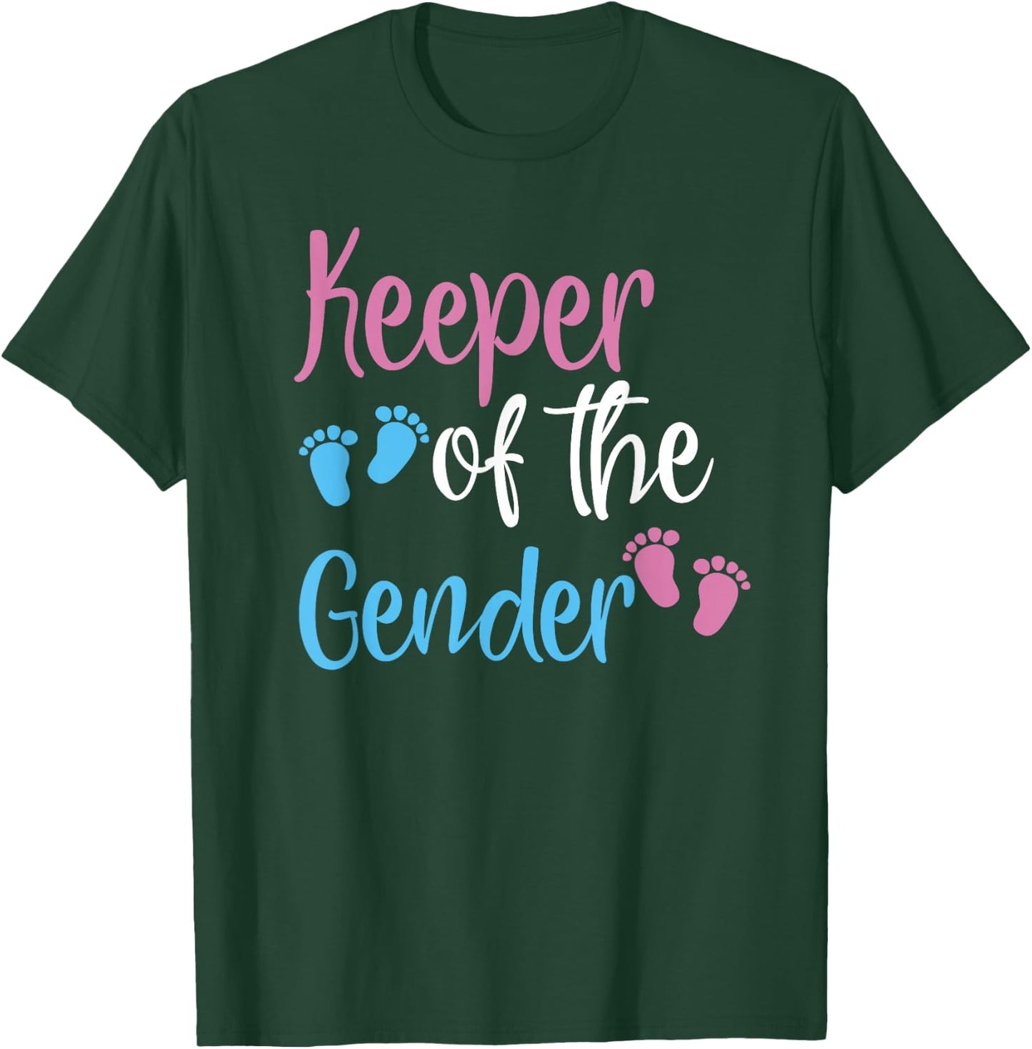 Keeper Of Gender Reveal Party Baby Announcement T-Shirt - T-Shirt | Forest