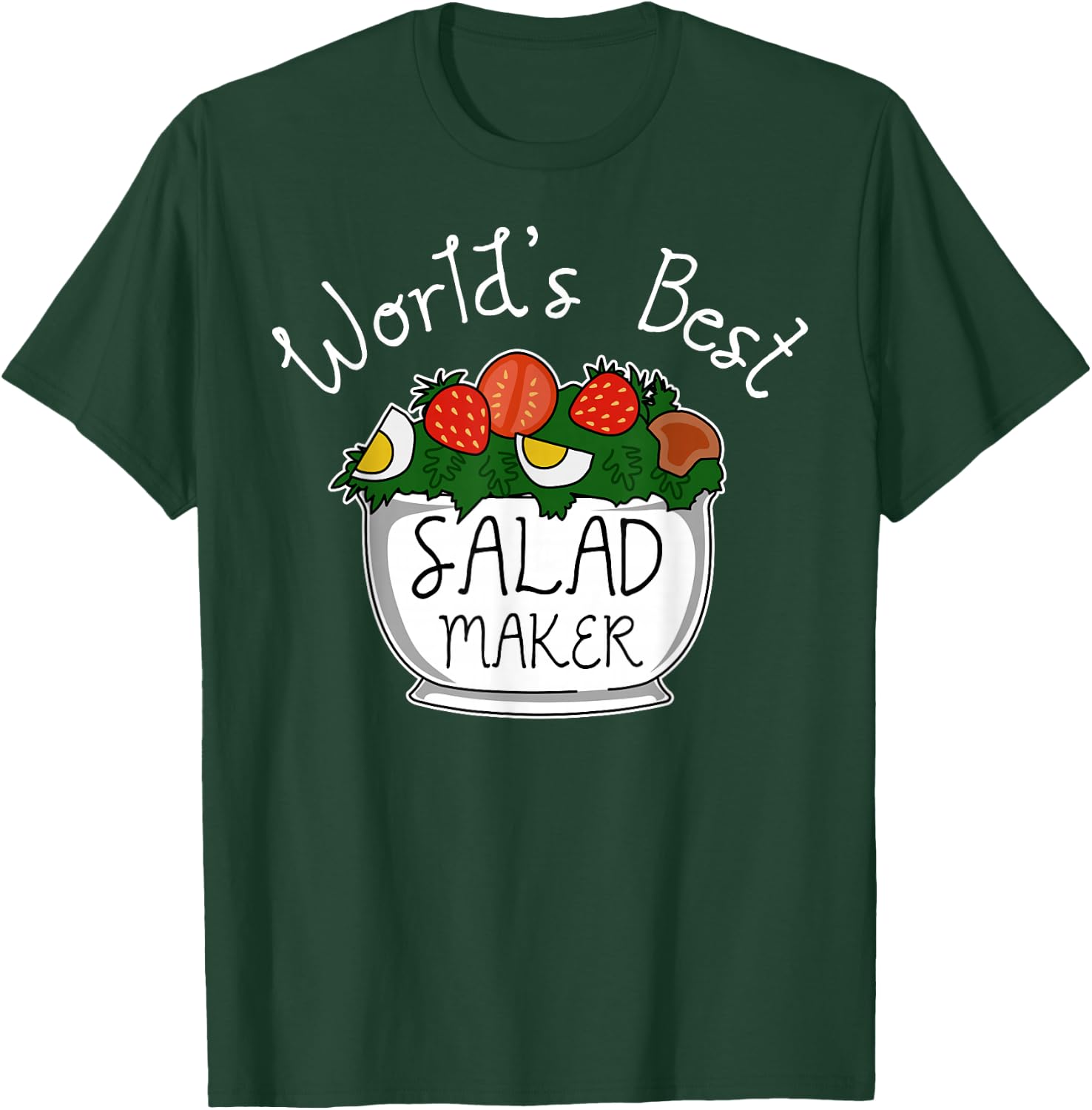 Vegetarian Vegan Veggie - Funny Salad T-Shirt - T-Shirt | Forest