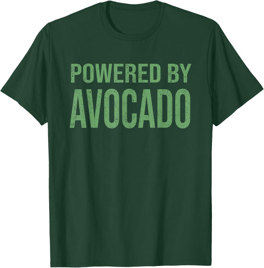 Powered By Avocado Cool Fitness Gym Gift T-Shirt - T-Shirt | Forest