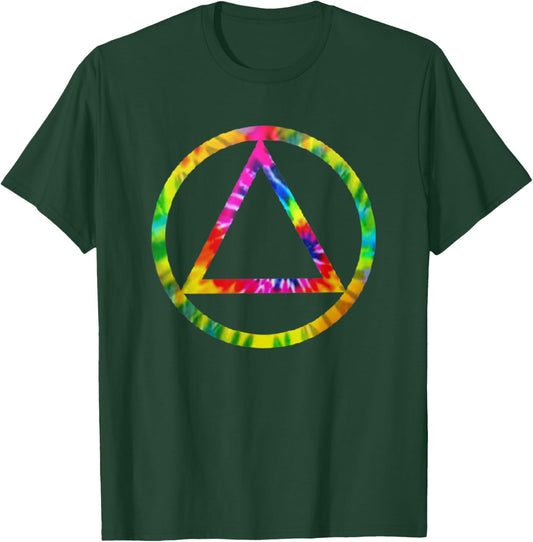 Tie Dye Dead Head Aa Sobriety Recovery Logo T-Shirt - T-Shirt | Forest