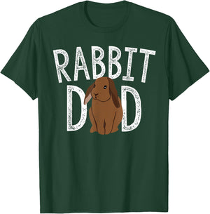 Rabbit Dad Bunny Lovers Animal Pet Owners Daddy Gift T-Shirt - T-Shirt | Forest