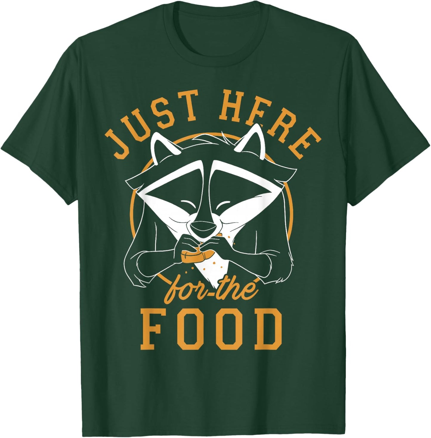 Disney Pocahontas Meeko Just Here for The Food Portrait Small T-Shirt - T-Shirt | Forest