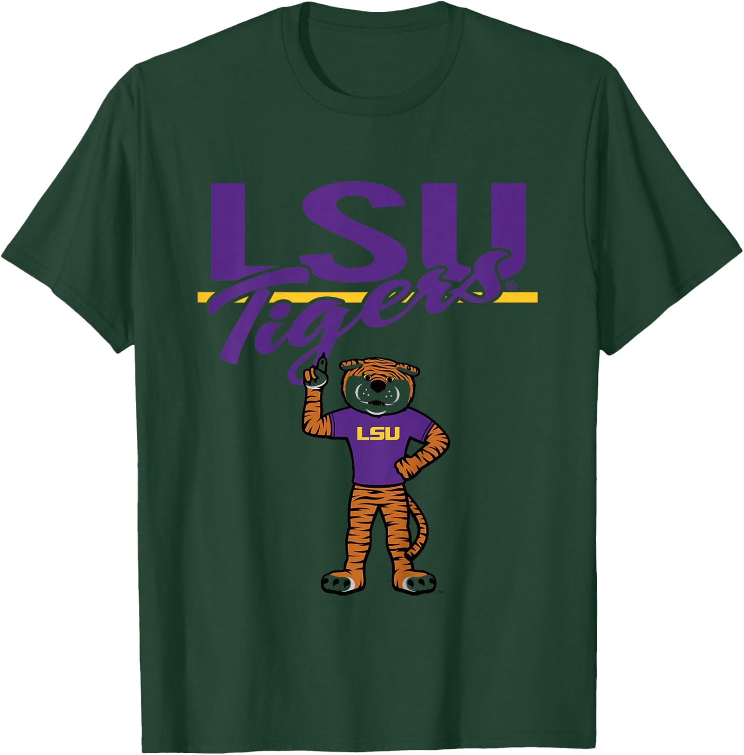 Kids LSU Tigers Kid's Mascot White Officially Licensed T-Shirt - T-Shirt | Forest