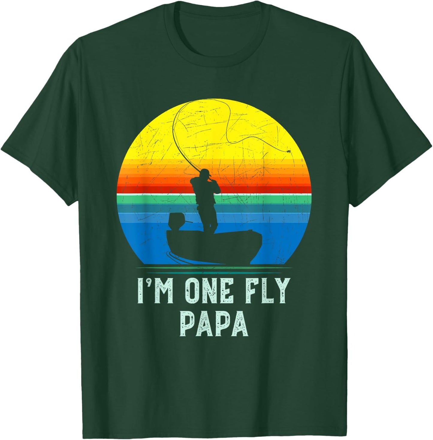 Fly Fishing Gift Dad-Papa-Father- Fly Fishing T-Shirt - T-Shirt | Forest