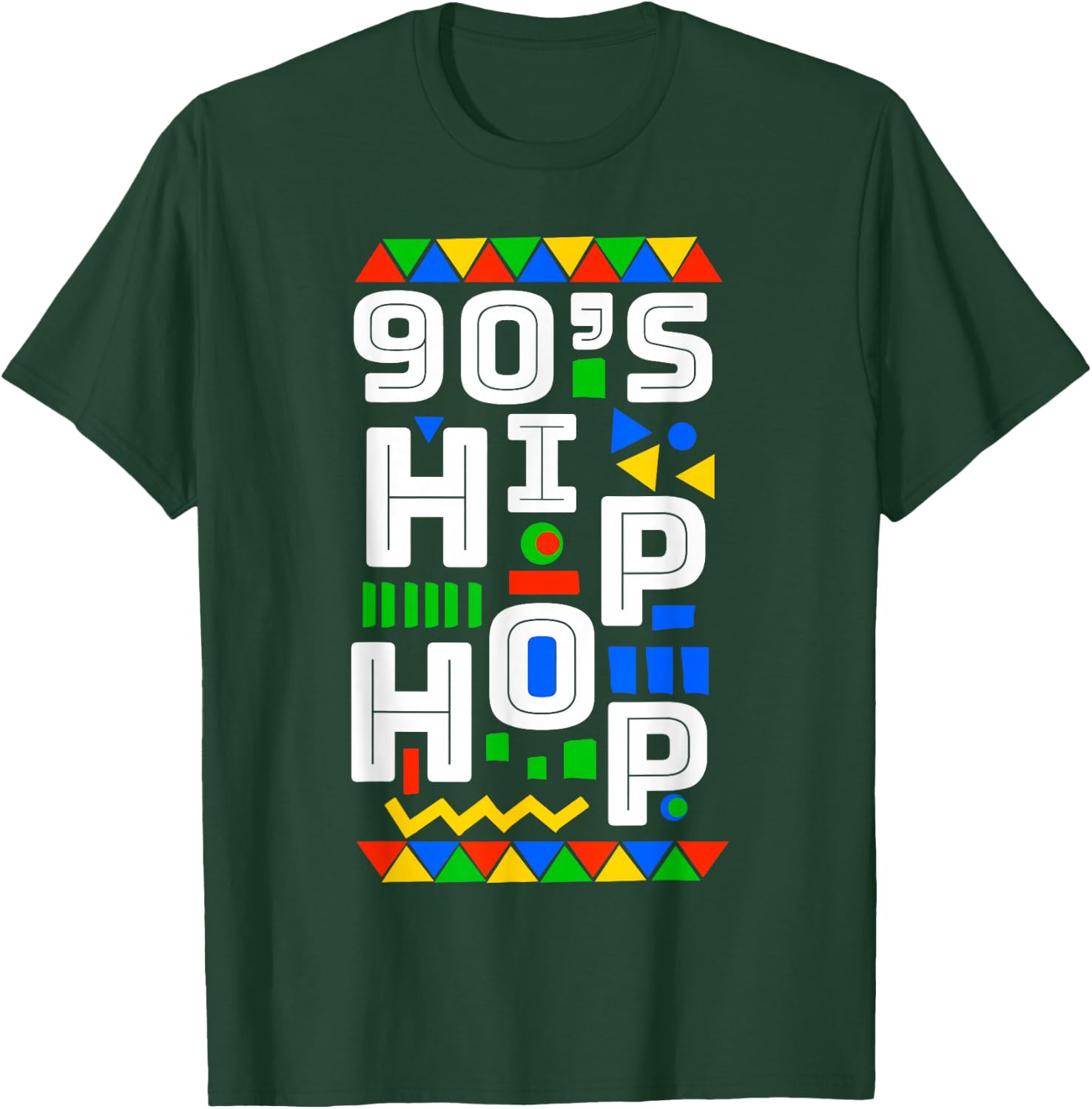 90's Hip Hop Vibes retro pattern T-Shirt - T-Shirt | Forest
