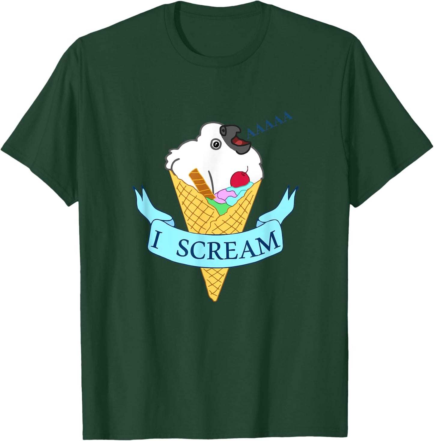 I scream Ice cream Cute Baby Parrot Funny Bird Pet Cockatoo T-Shirt - T-Shirt | Forest