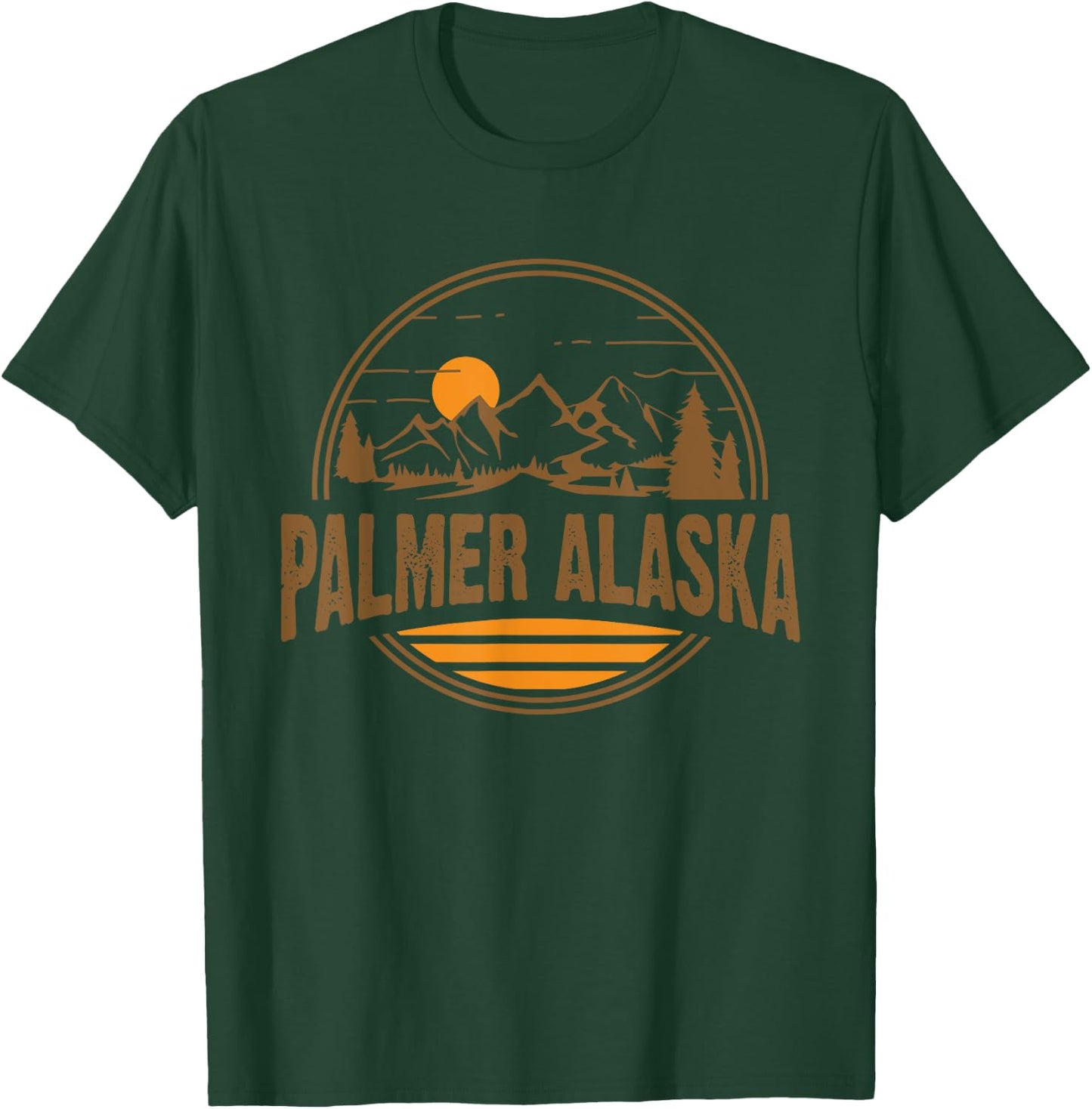 Vintage Palmer, Alaska Mountain Hiking Souvenir Print T-Shirt - T-Shirt | Forest