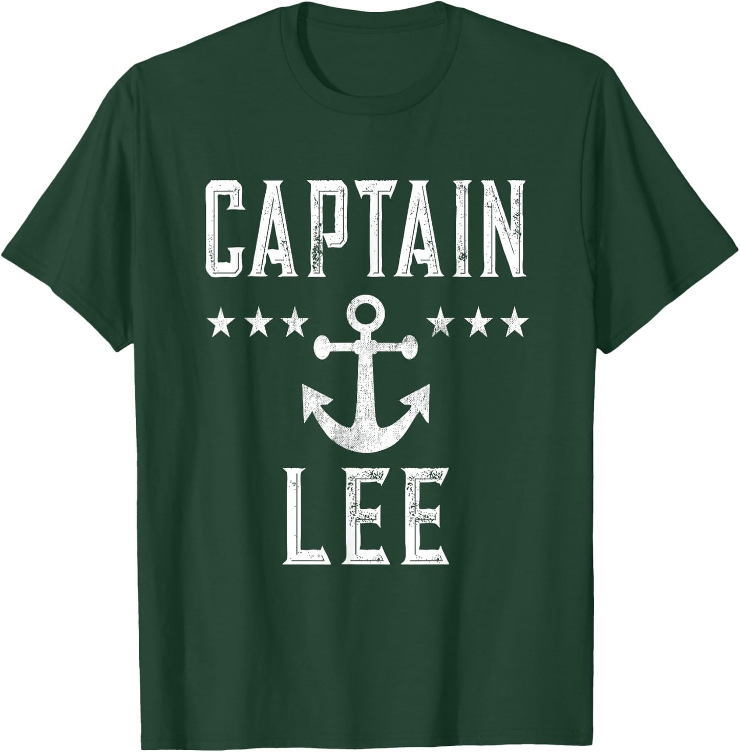 Vintage Captain Lee Family Cruise Lake Boat T-Shirt - T-Shirt | Forest