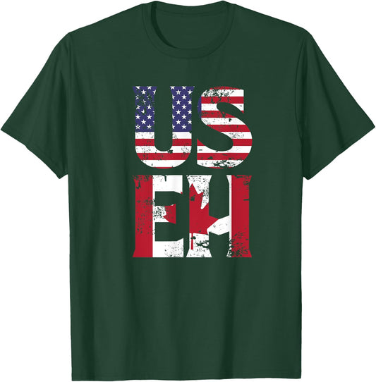 US EH American Canadian Funny Meme Quote T-Shirt - T-Shirt | Forest