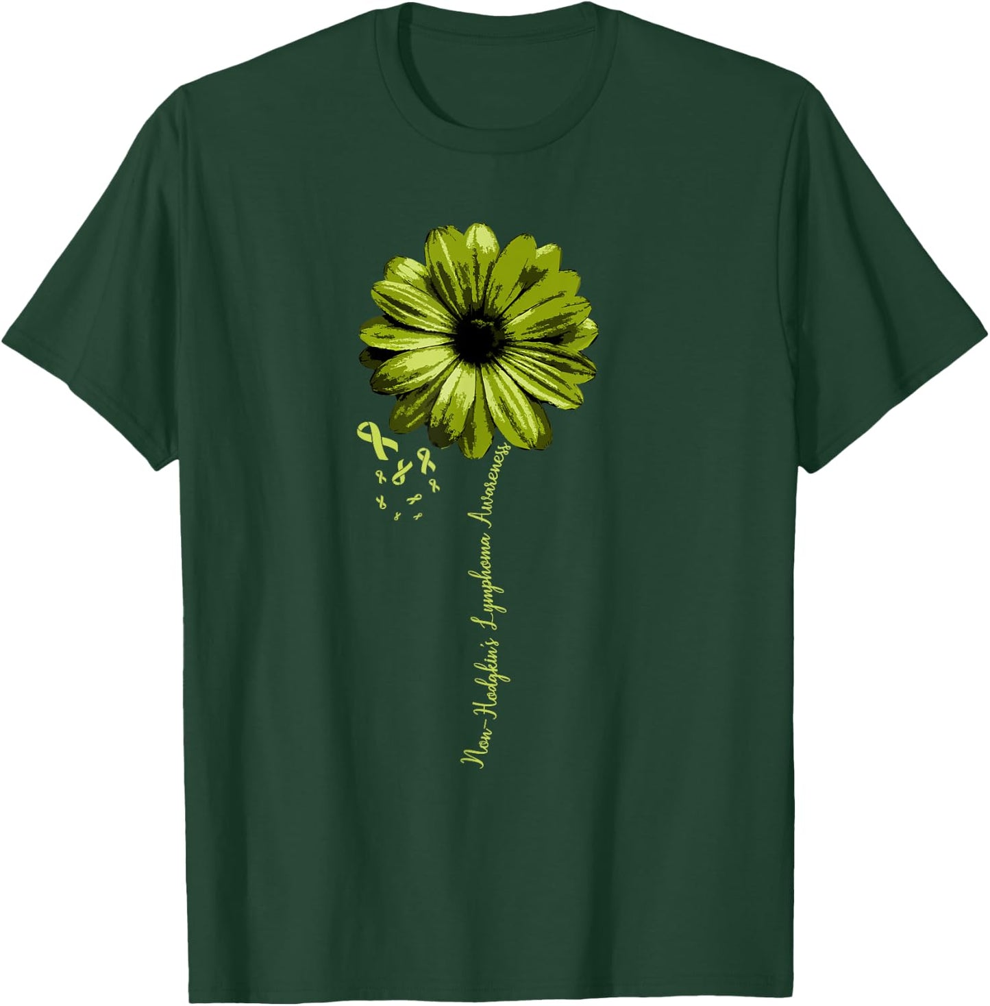 Non-Hodgkins Lymphoma Awareness Warrior Pretty Gift T-Shirt - T-Shirt | Forest