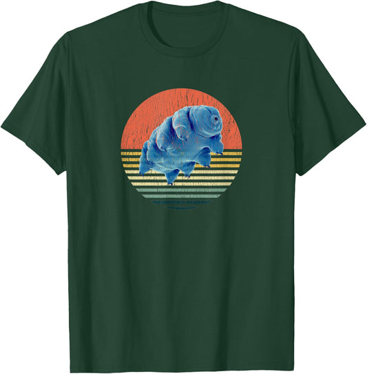 Tardigrade Vintage Retro Microbiology Gift Water Bear T-Shirt - T-Shirt | Forest