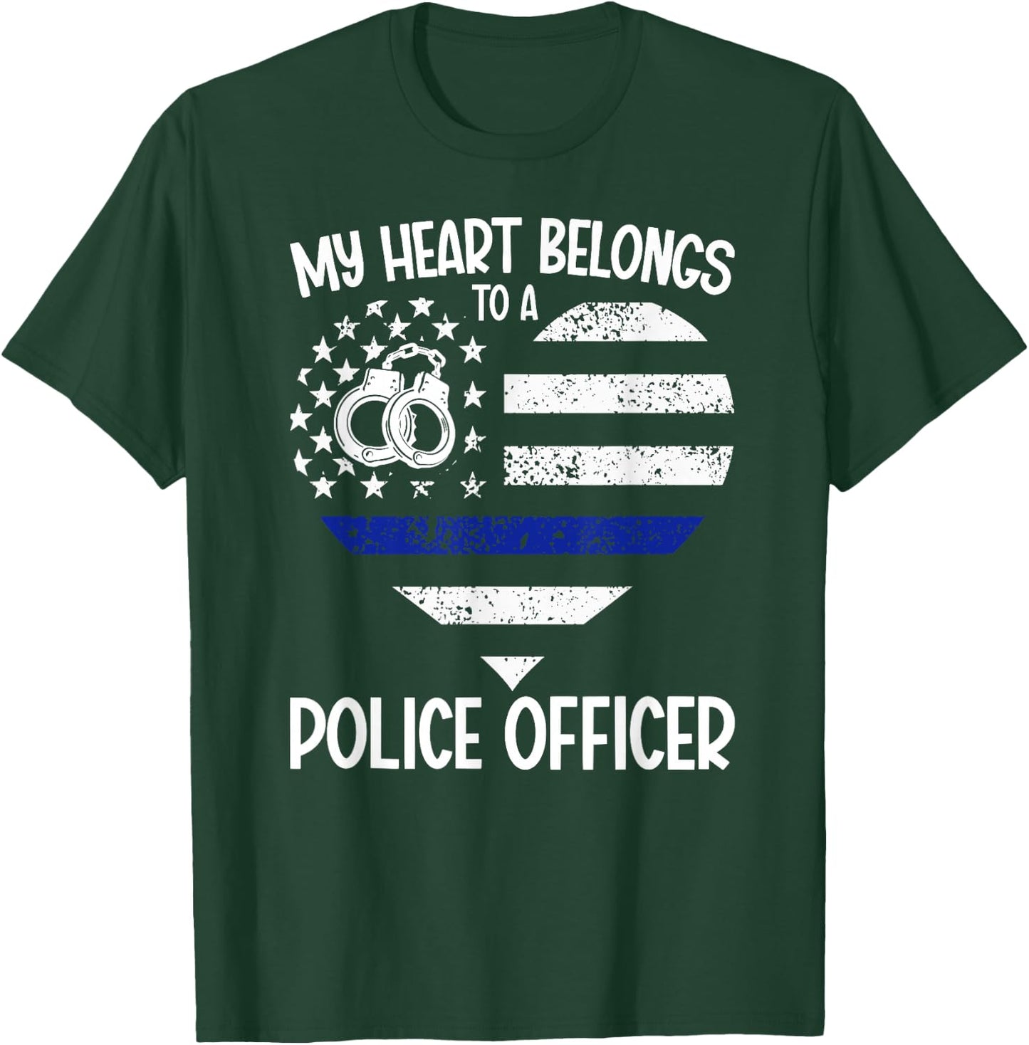 Proud Police Officer Girlfriend Police Girlfriend T-Shirt - T-Shirt | Forest