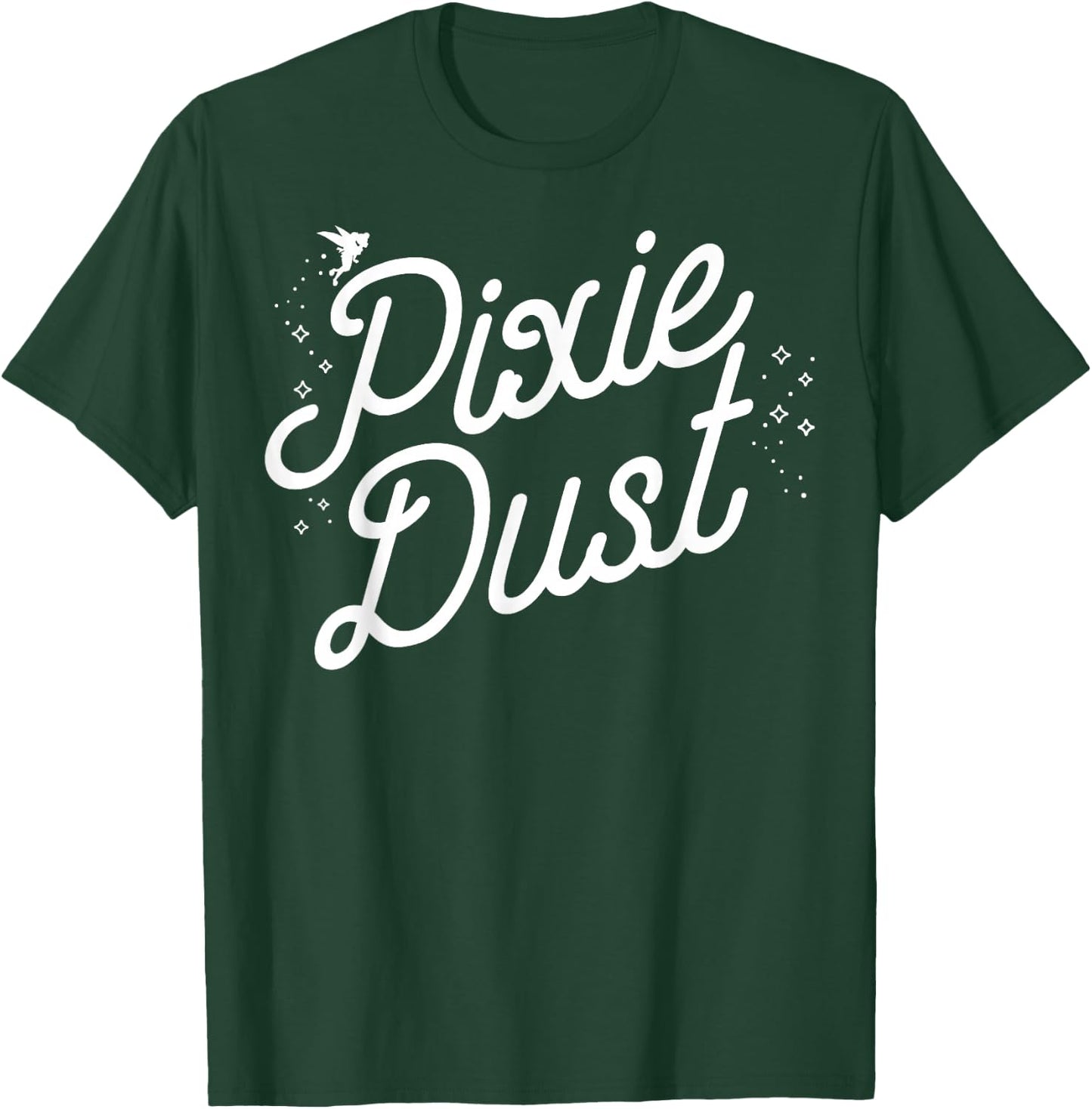 Disney Peter Pan Tinker Bell Pixie Dust Large Text Poster T-Shirt - T-Shirt | Forest