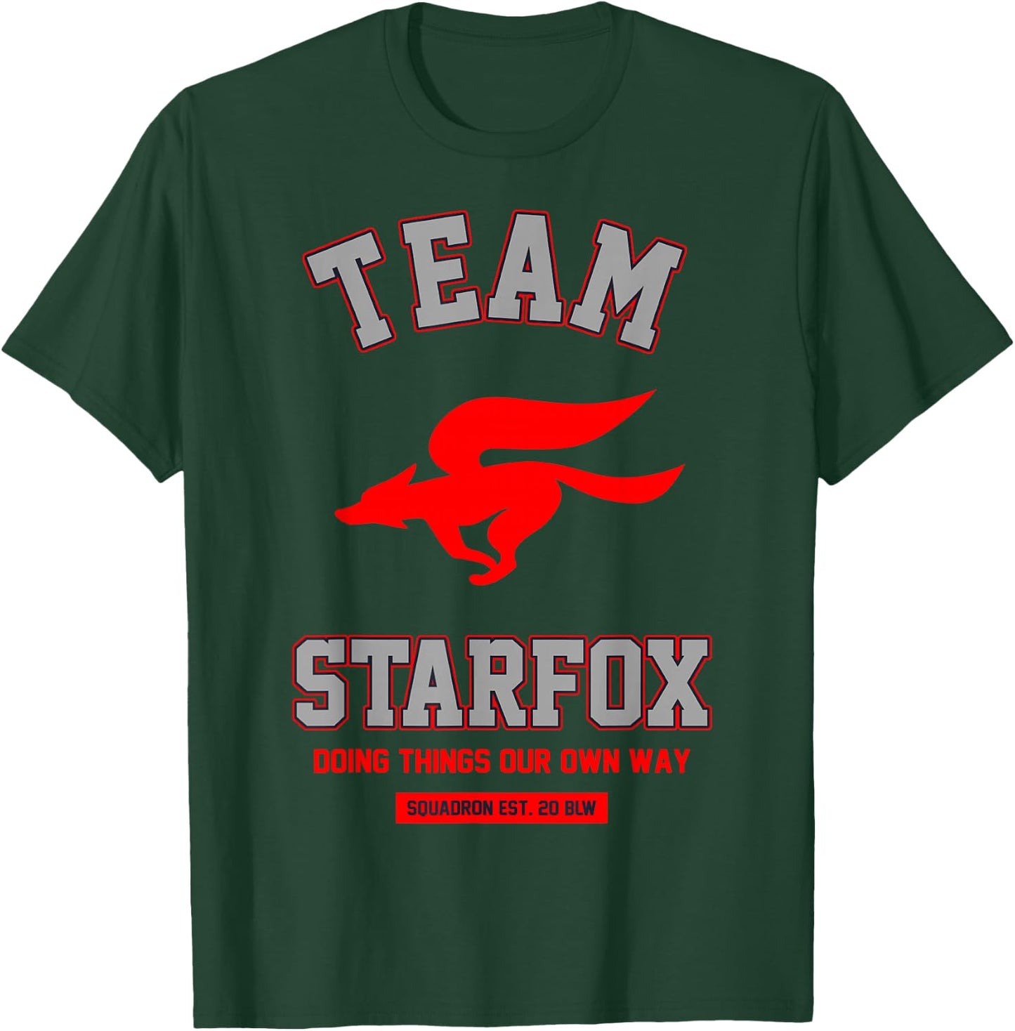 Star Fox Team Red Logo Poster Style Graphic T-Shirt - T-Shirt | Forest